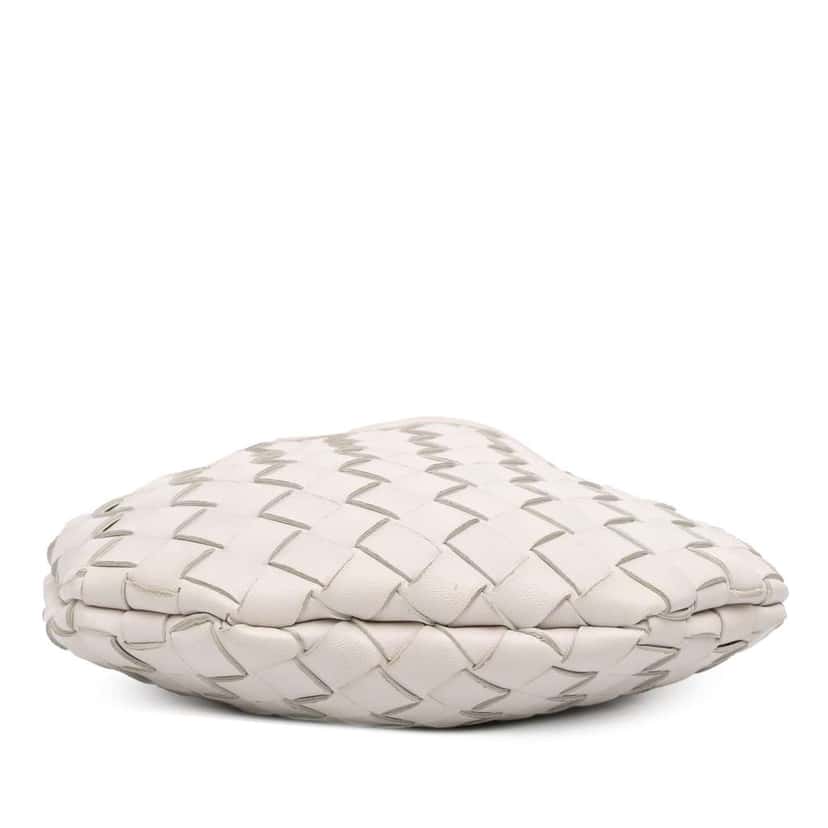 Bottega Veneta Baby Lambskin Intrecciato Sardine White Leather Good condition - Inside View