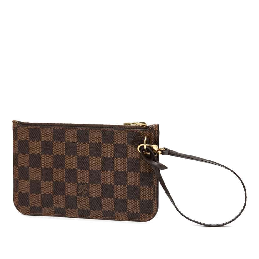 Louis Vuitton Damier Ebene Neverfull PM Pouch Brown Good condition - Back View