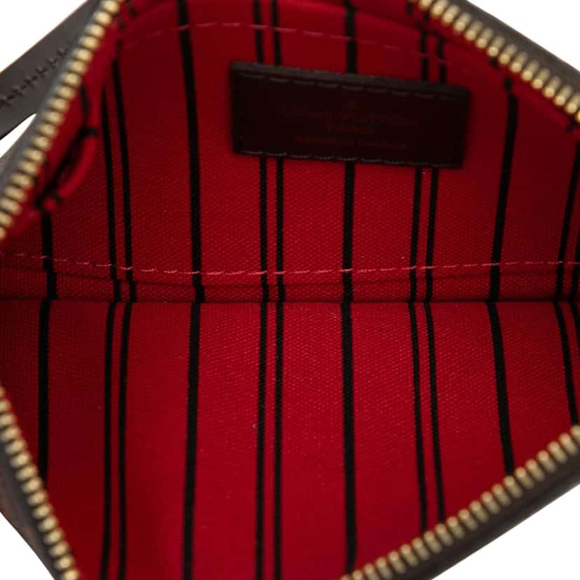 Louis Vuitton Damier Ebene Neverfull PM Pouch Brown Good condition - Box View