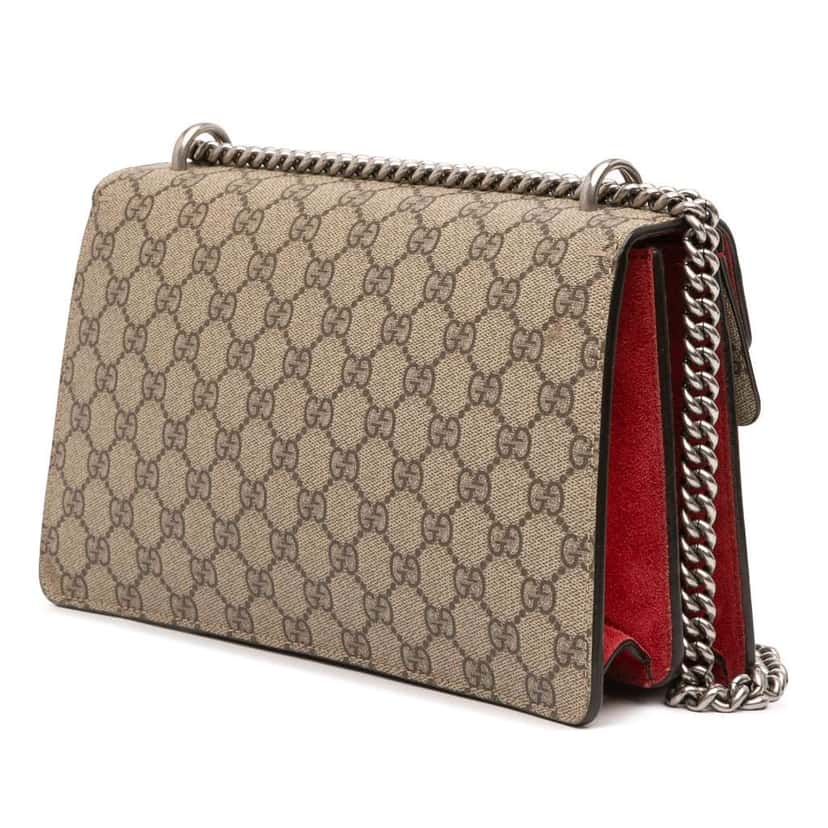 Gucci Medium GG Supreme Dionysus Shoulder Bag Brown Canvas Good condition - Back View
