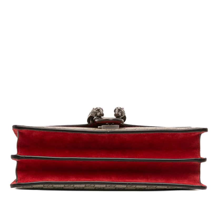 Gucci Medium GG Supreme Dionysus Shoulder Bag Brown Canvas Good condition - Inside View