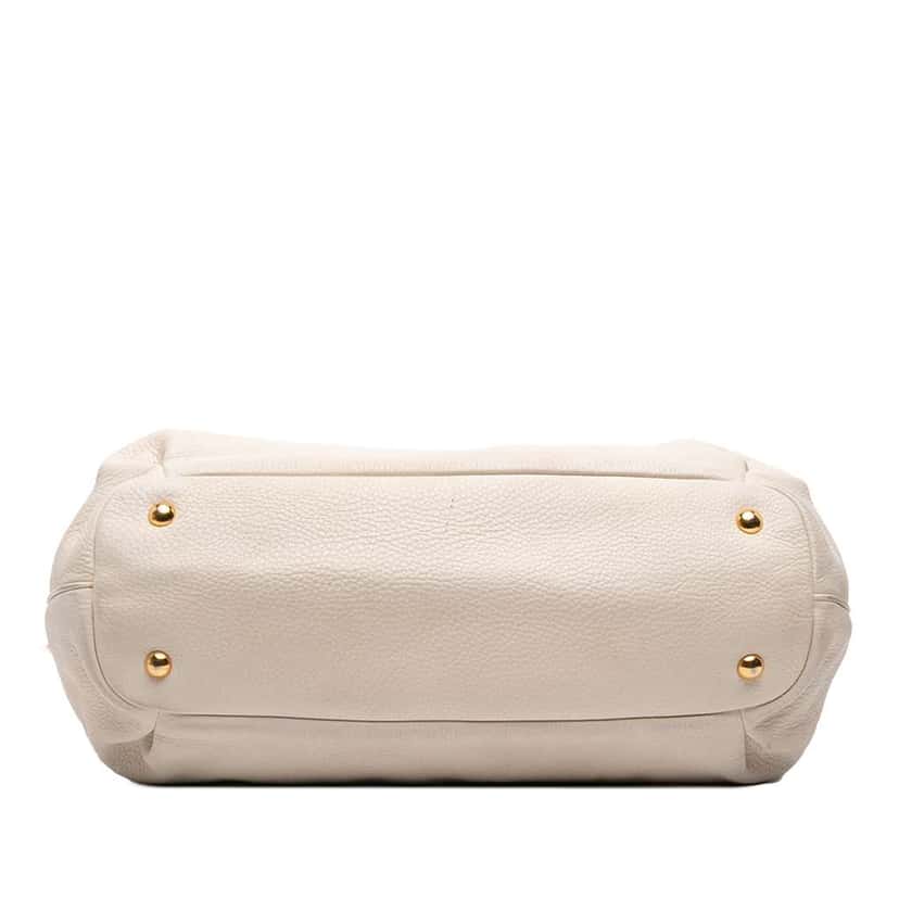 Miu Miu Vitello Phenix Satchel White Leather Good condition - Inside View