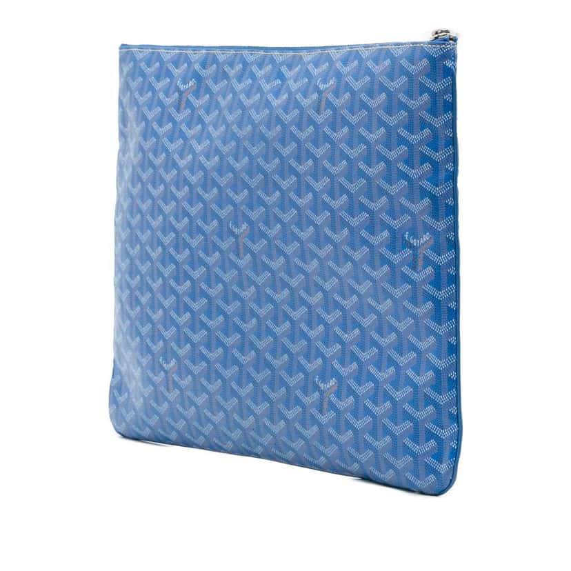 Goyard Goyardine Senat GM Blue Canvas Good condition - Back View