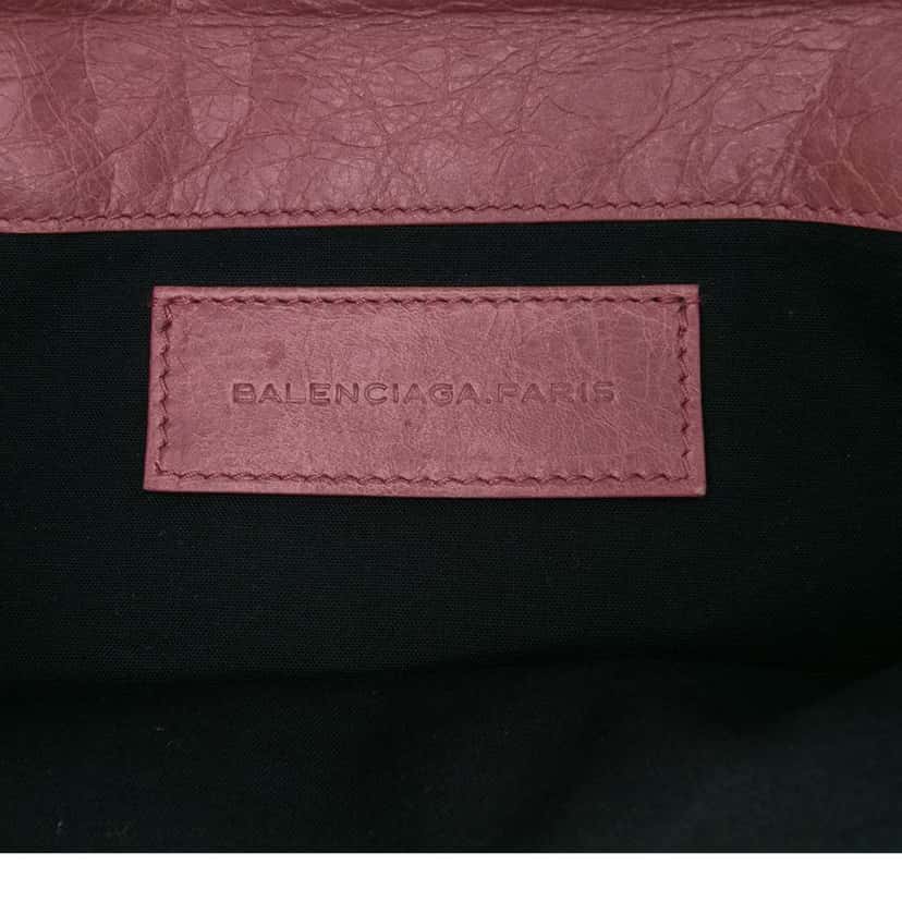 Balenciaga Lambskin Motocross Classic Envelope Clutch Pink Leather Good condition - Box View