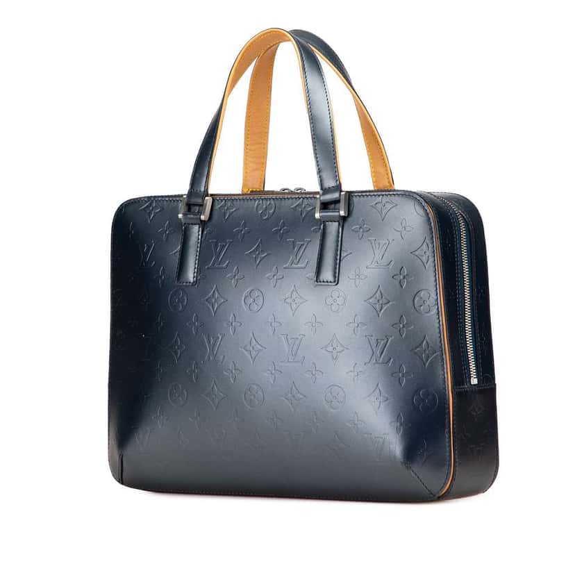 Louis Vuitton Monogram Mat Malden Blue Leather Good condition - Back View