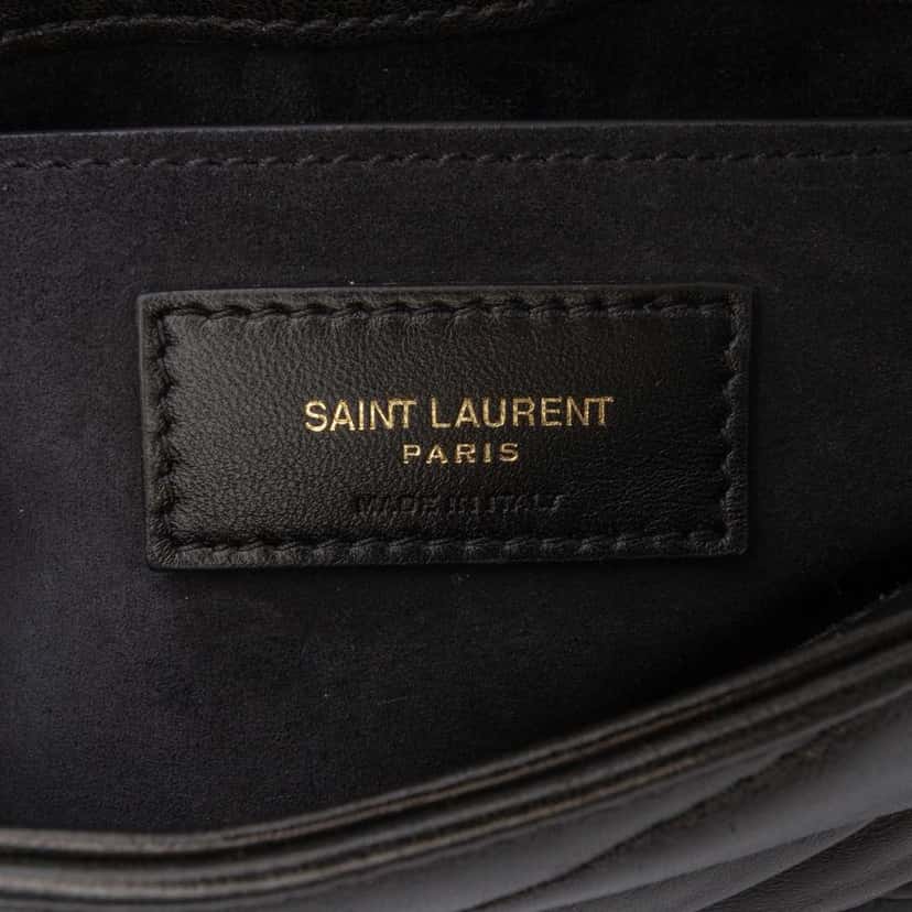 Saint Laurent Quilted Lambskin Le 57 Diamond Shoulder Bag Black Leather Good condition - Box View