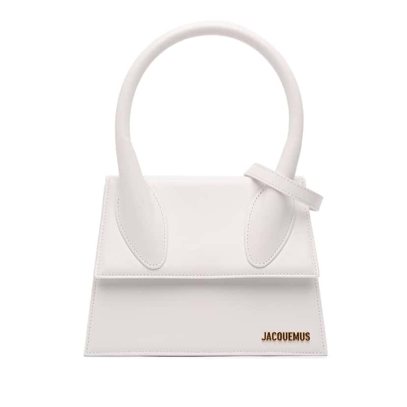 Jacquemus Smooth Calfskin Le Grand Chiquito White Leather Good condition - Front View