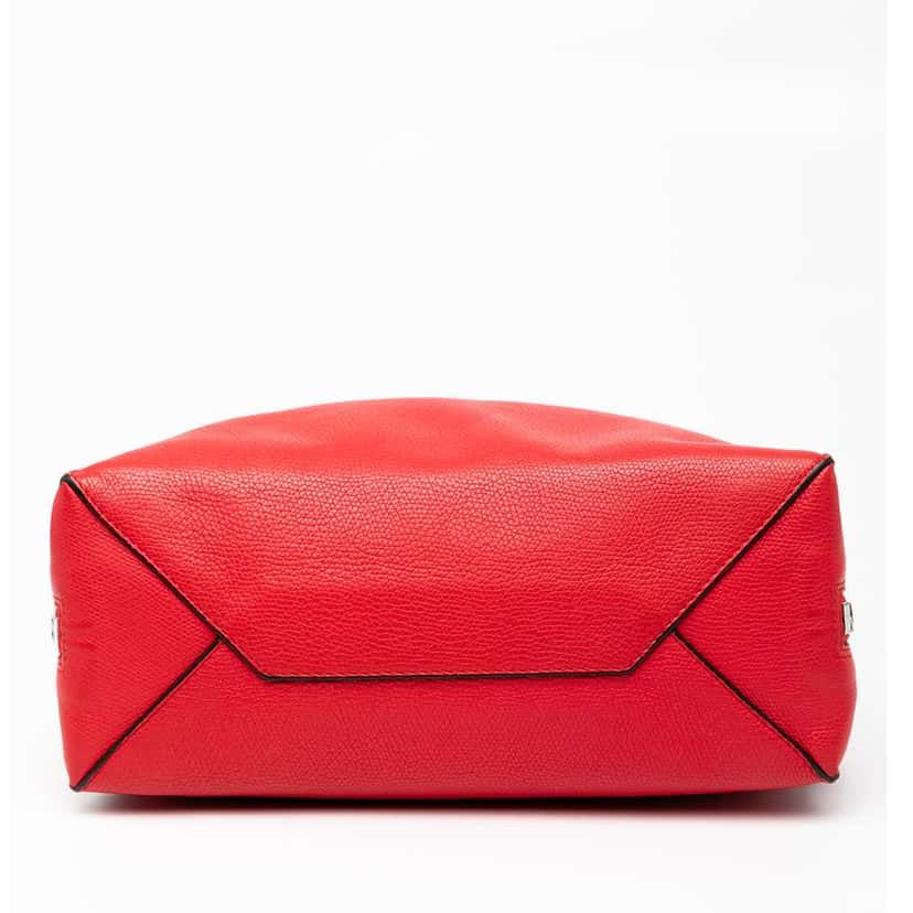 Balenciaga Grained Calfskin Papier A6 Zip Around Tote Red Leather Good condition - Inside View