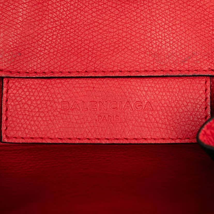 Balenciaga Grained Calfskin Papier A6 Zip Around Tote Red Leather Good condition - Box View