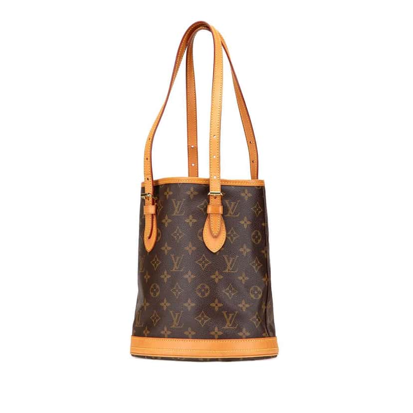 Louis Vuitton Monogram Petit Bucket Brown Fair condition - Back View