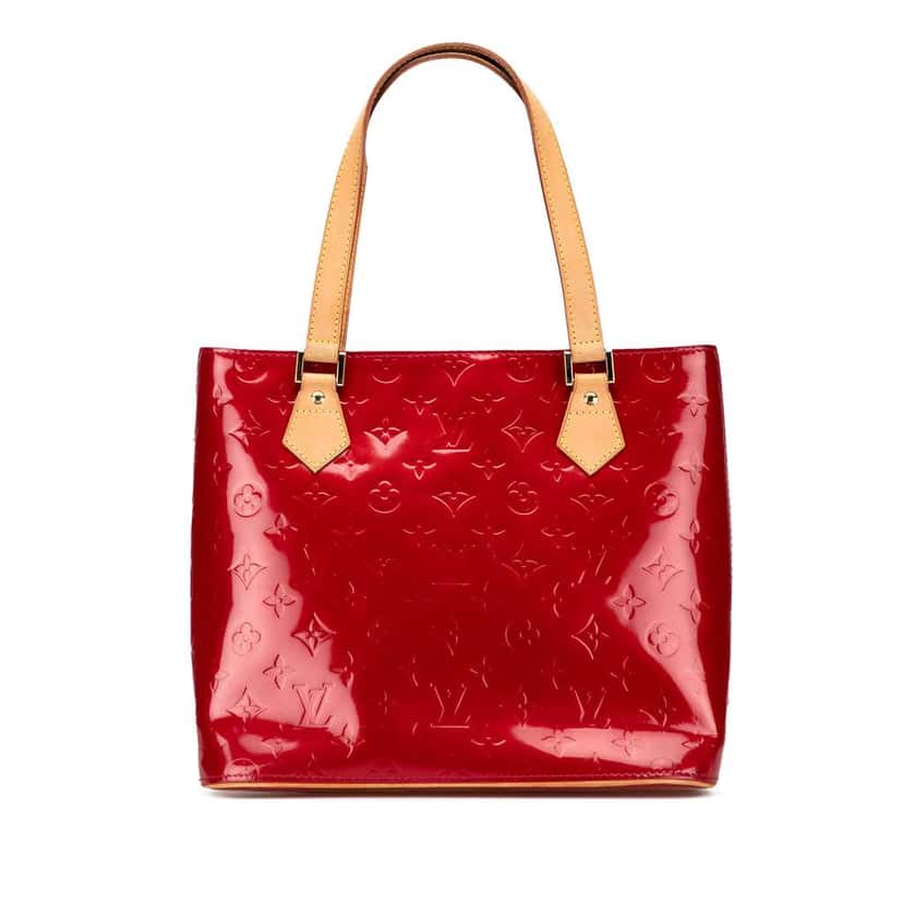 Louis Vuitton Monogram Vernis Houston Red Leather Good condition - Front View