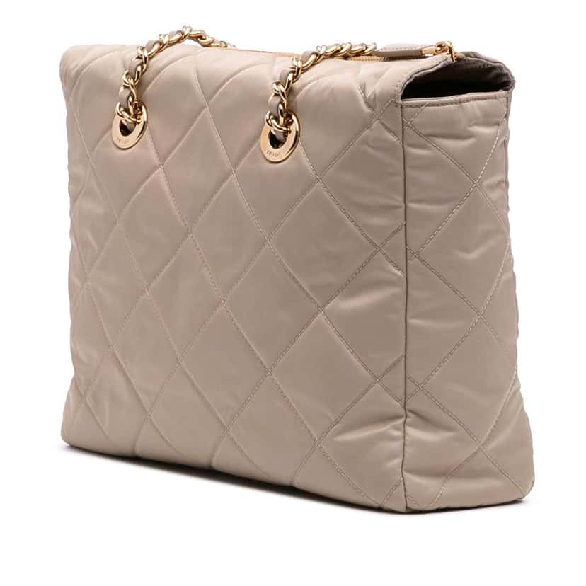 Prada Medium Re-Nylon Re-Edition 1995 Chaine Shoulder Bag Brown Good condition - Back View