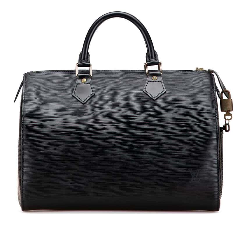 Louis Vuitton Epi Speedy 30 Black Leather Good condition - Front View