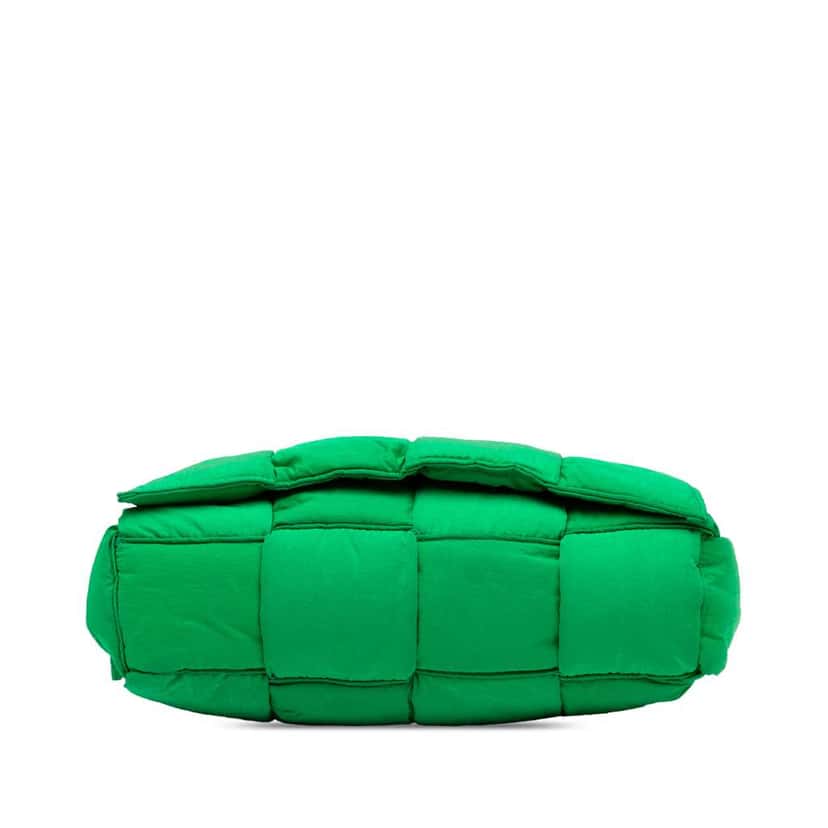 Bottega Veneta Nylon Intrecciato Padded Tech Cassette Crossbody Green Good condition - Inside View