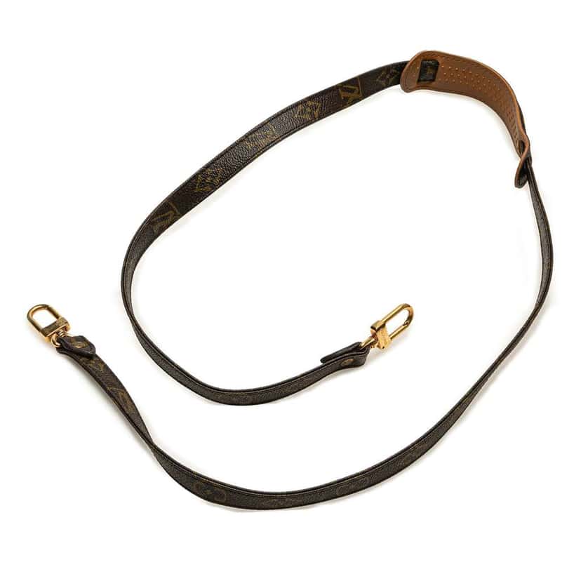 Louis Vuitton Monogram Bag Strap Brown Good condition - Front View
