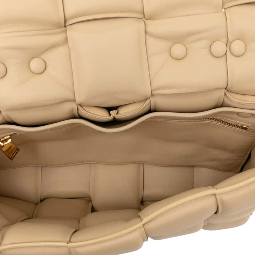Bottega Veneta Nappa Intrecciato Padded Chain Cassette Satchel Brown Leather Good condition - Model View