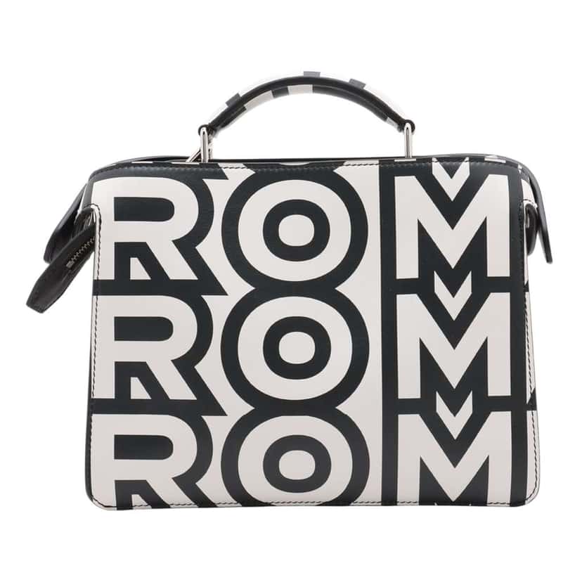 Fendi Marc Jacobs Mini Nappa Vitello King Logo Print Peekaboo ISeeU Satchel White Leather Good condition - Front View