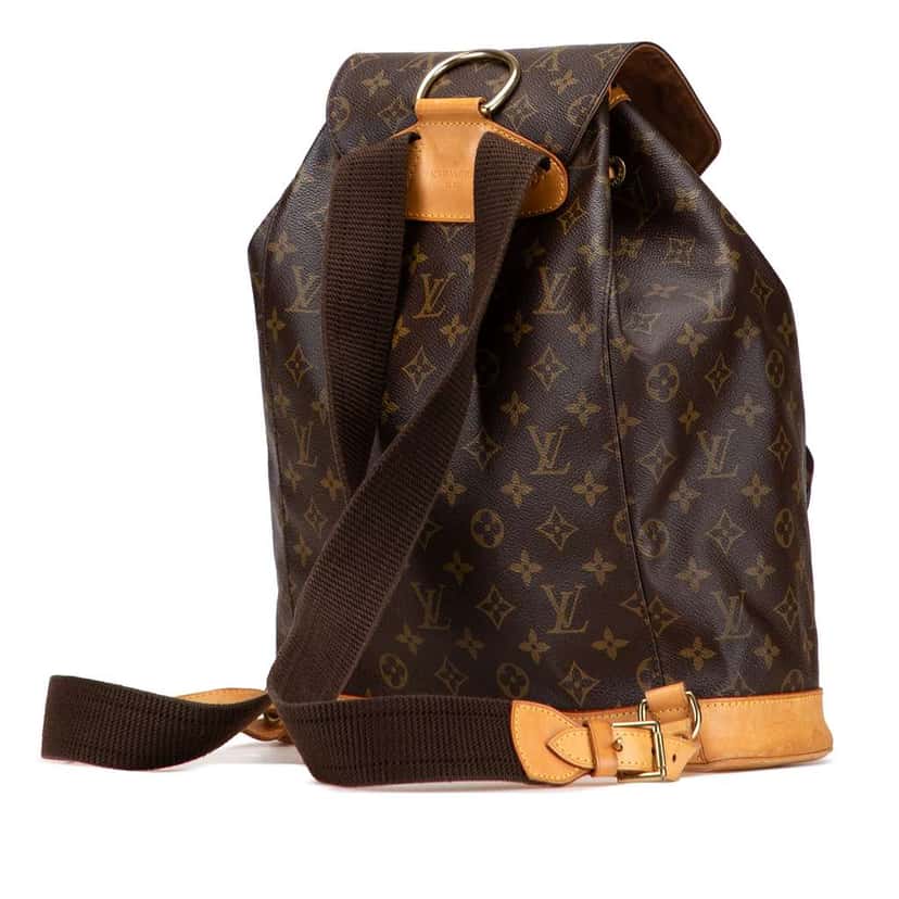 Louis Vuitton Monogram Montsouris GM Brown Good condition - Back View
