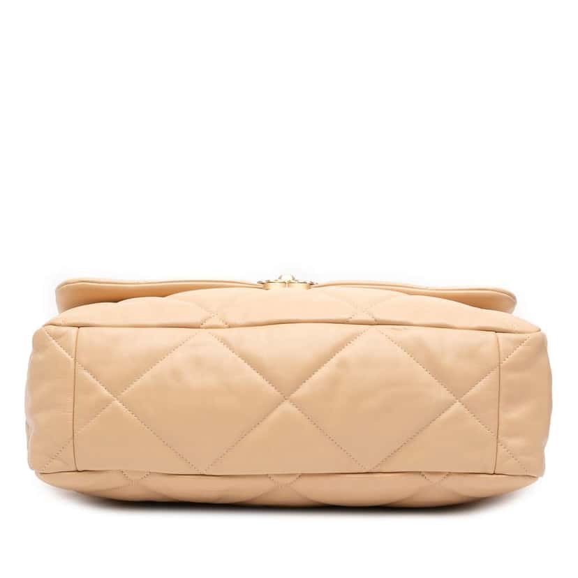 Chanel Maxi Lambskin 19 Flap Brown Leather Good condition - Inside View