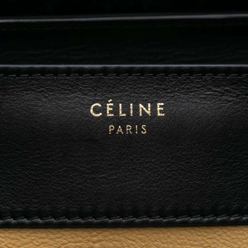 Celine Mini Tricolor Leather Luggage Tote Yellow Leather Good condition - Box View