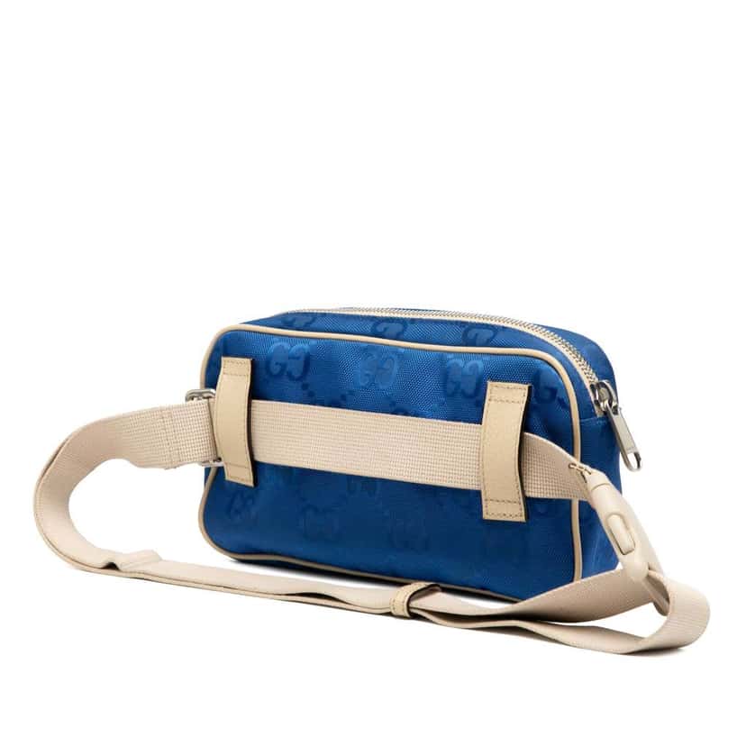 Gucci GG Nylon Off The Grid Belt Bag Blue Good condition - Back View