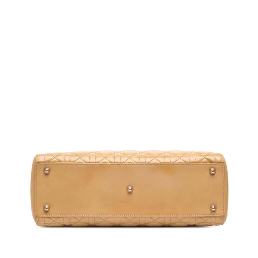 Dior Large Patent Cannage Lady Dior Brown Leather Good condition - Inside View