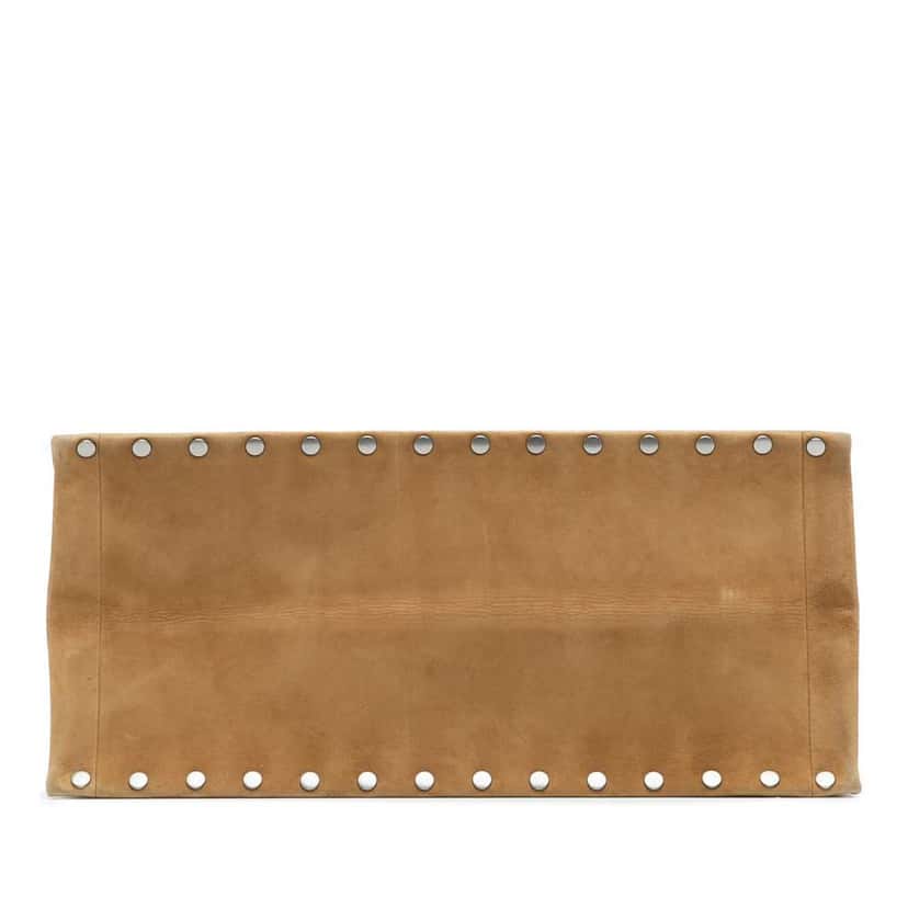 Dior Large Studded Embroidered Suede Floral Book Tote Brown Leather Good condition - Inside View