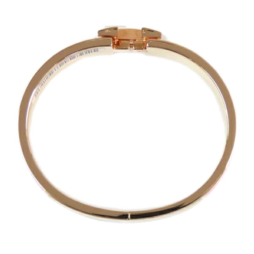 Hermès Narrow Enamel Clic H Bracelet PM Pink Good condition - Inside View