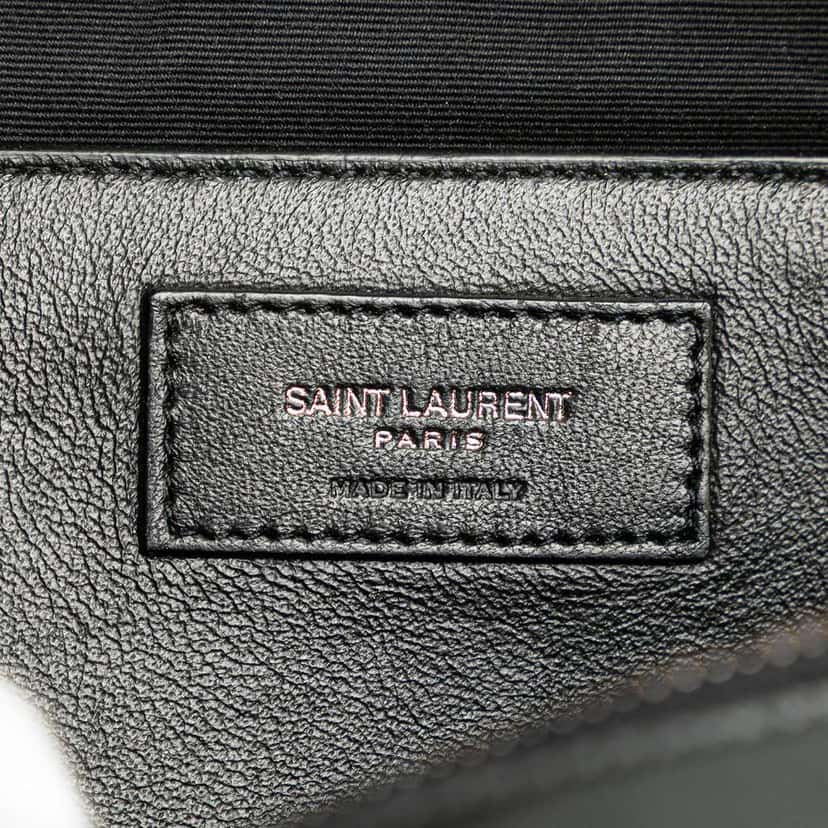 Saint Laurent Lambskin Subway Belt Bag Black Leather Good condition - Box View