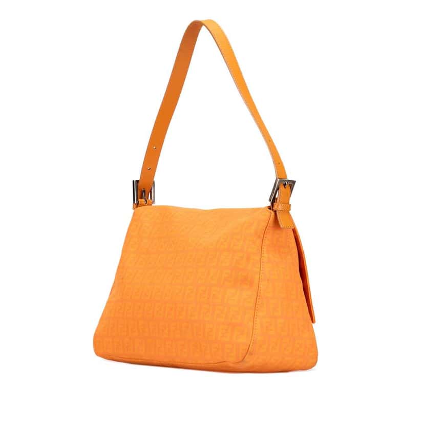 Fendi Zucchino Canvas Mamma Forever Orange Canvas Good condition - Back View