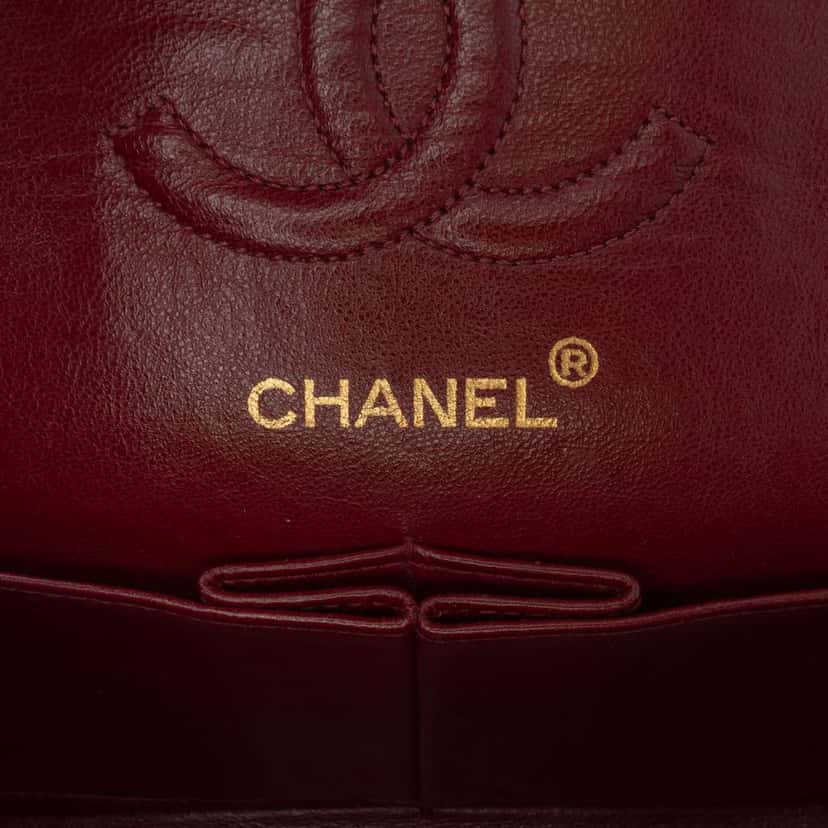 Chanel Small Classic Lambskin Double Flap Black Leather Good condition - Box View