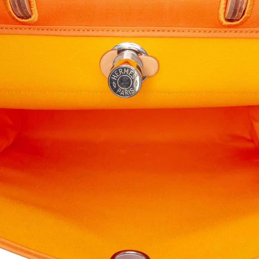 Hermès Toile Herbag Zip 39 Orange Canvas Good condition - Box View