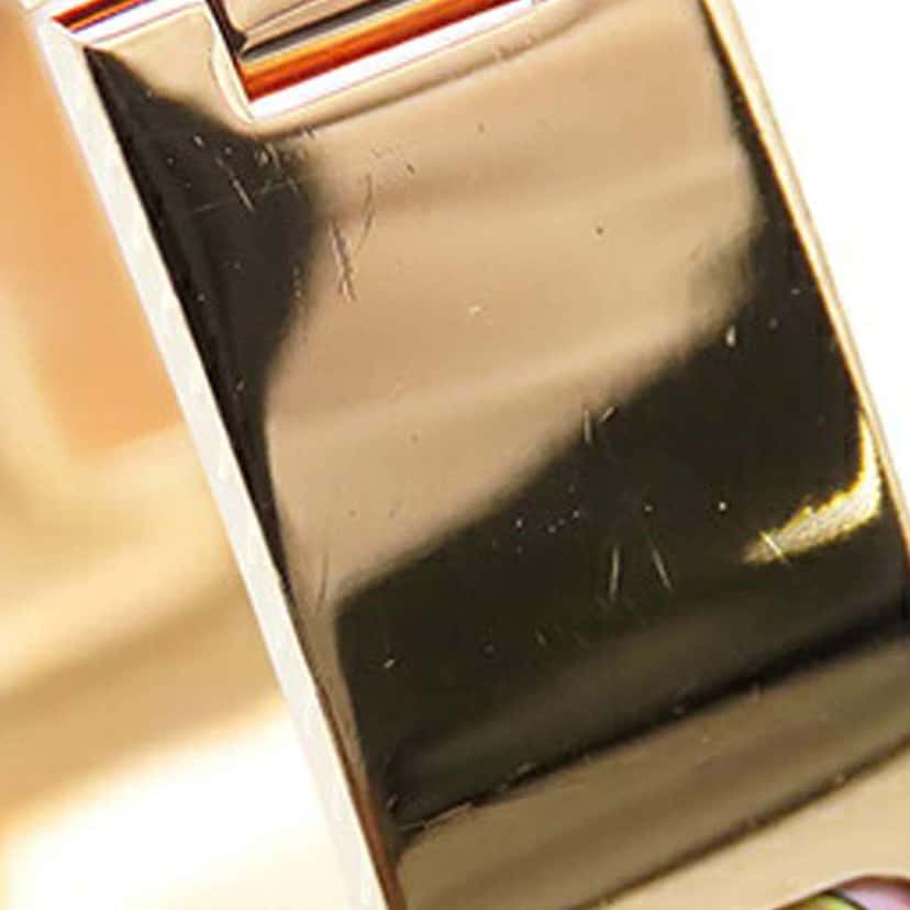 Hermès Enamel Clic Anneau Flots Fleures Et Frontaux Bracelet PM Pink Good condition - Box View