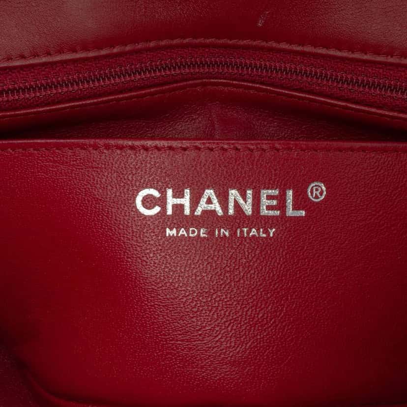 Chanel Mini Rectangular Classic Patent Single Flap Red Leather Good condition - Box View