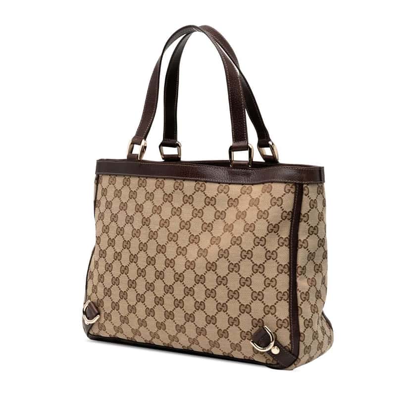 Gucci GG Canvas Abbey D Ring Tote Brown Canvas Good condition - Back View