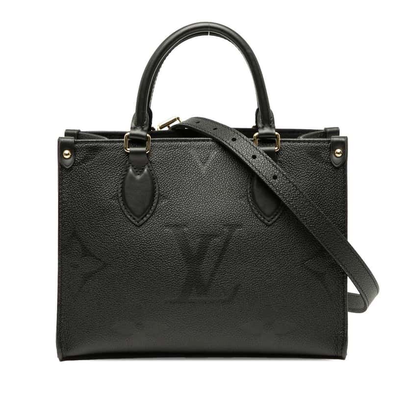Louis Vuitton Monogram Empreinte Onthego PM Black Leather Good condition - Front View