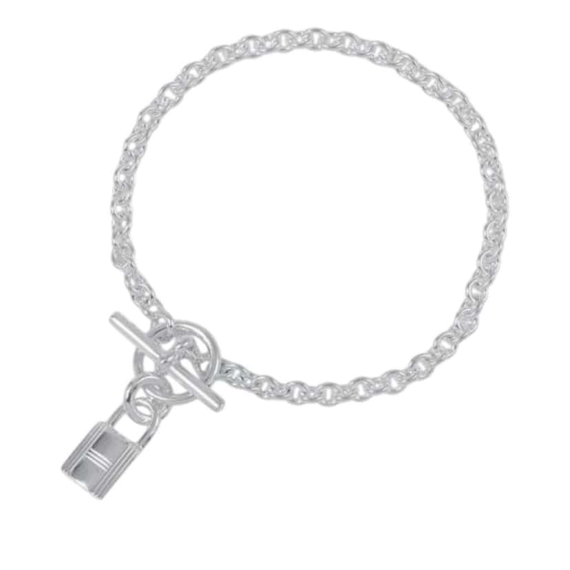 Hermès Sterling Silver Amulettes Cadena Bracelet Silver Silver Good condition - Front View