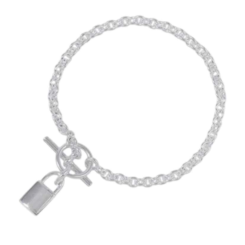 Hermès Sterling Silver Amulettes Cadena Bracelet Silver Silver Good condition - Back View
