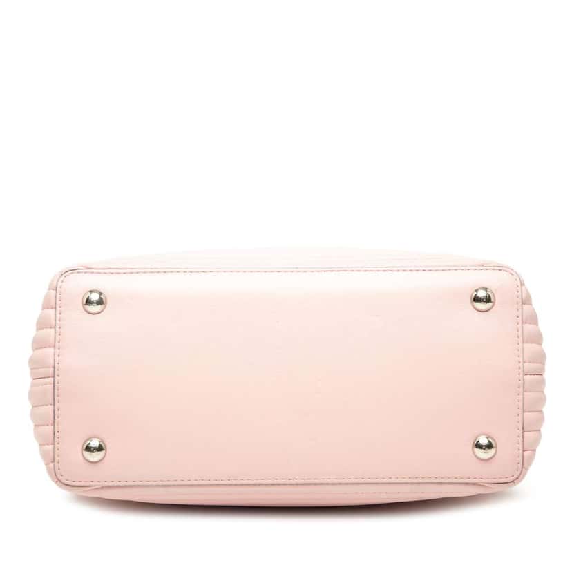 Fendi Small Lambskin DotCom Click Shoulder Bag Pink Leather Good condition - Inside View