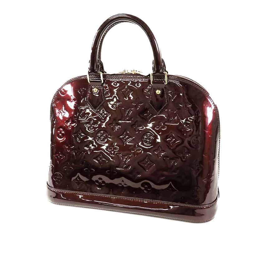 Louis Vuitton Monogram Vernis Alma GM Red Leather Good condition - Back View