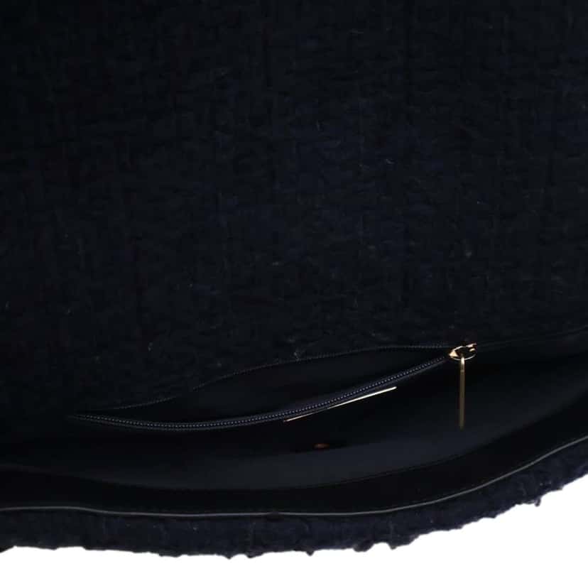 Chanel Large Tweed 19 Flap Blue Tweed Good condition - Box View