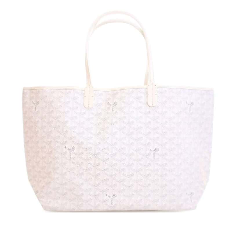 Goyard Goyardine Saint Louis PM White Canvas Good condition - Back View