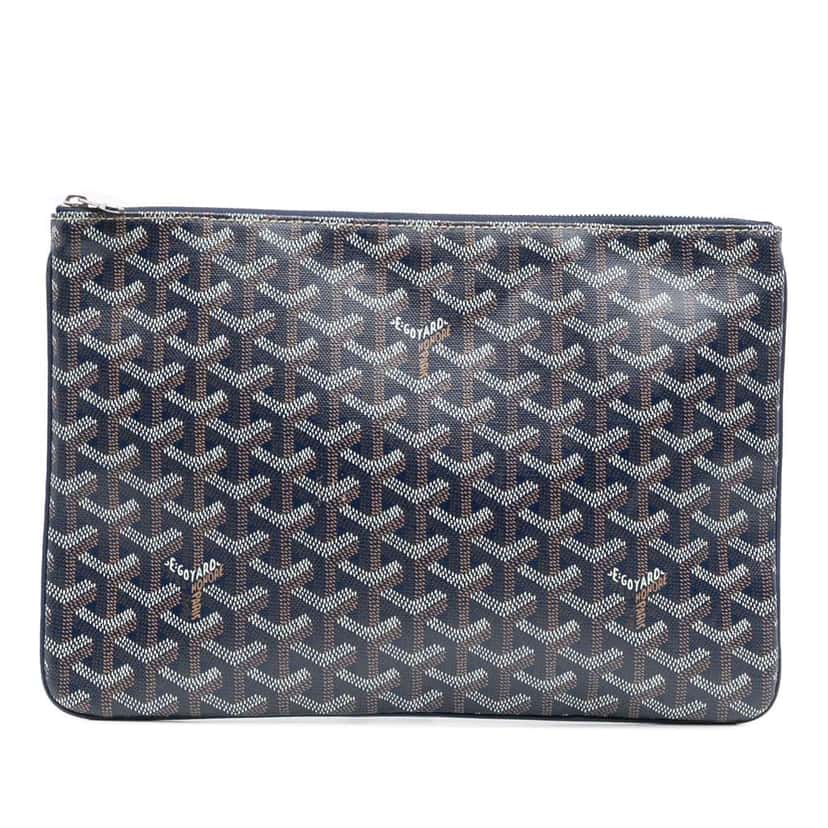 Goyard Goyardine Senat MM Blue Canvas Good condition - Front View