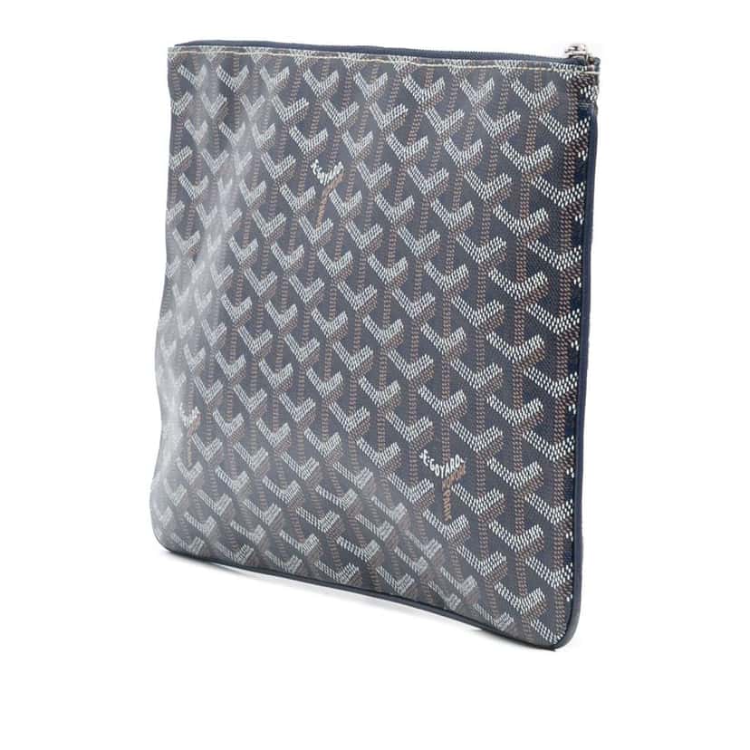 Goyard Goyardine Senat MM Blue Canvas Good condition - Back View