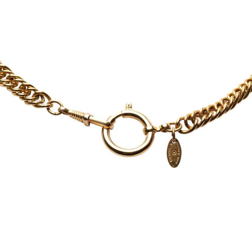 Chanel Gold Plated Loupe Magnifying Glass Pendant Necklace Gold Metal Good condition - Inside View