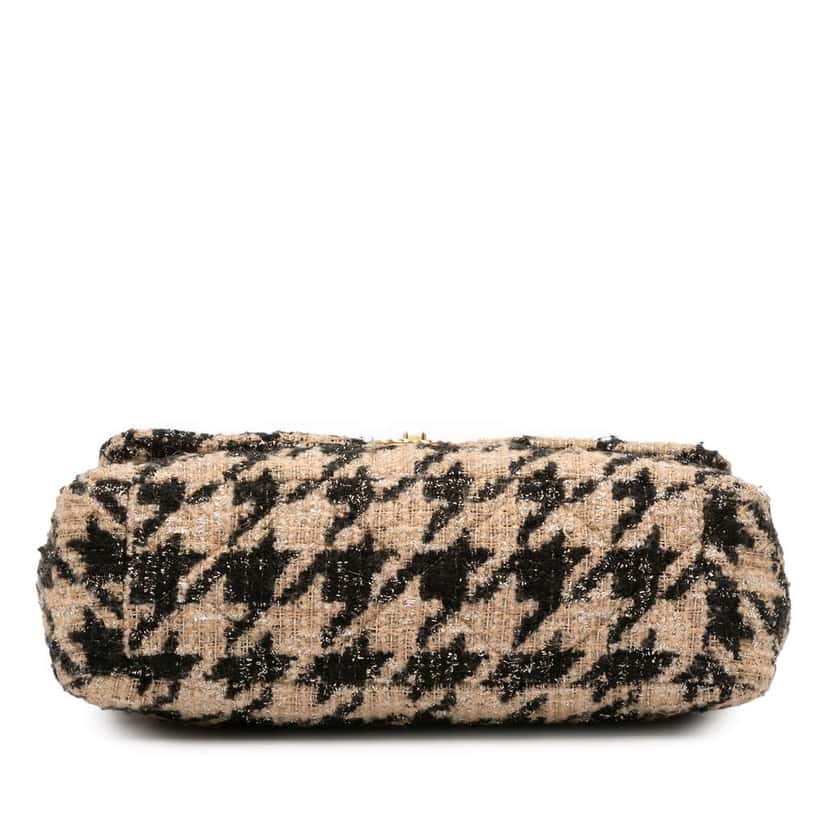 Chanel Maxi Tweed Houndstooth 19 Flap Brown Tweed Good condition - Inside View