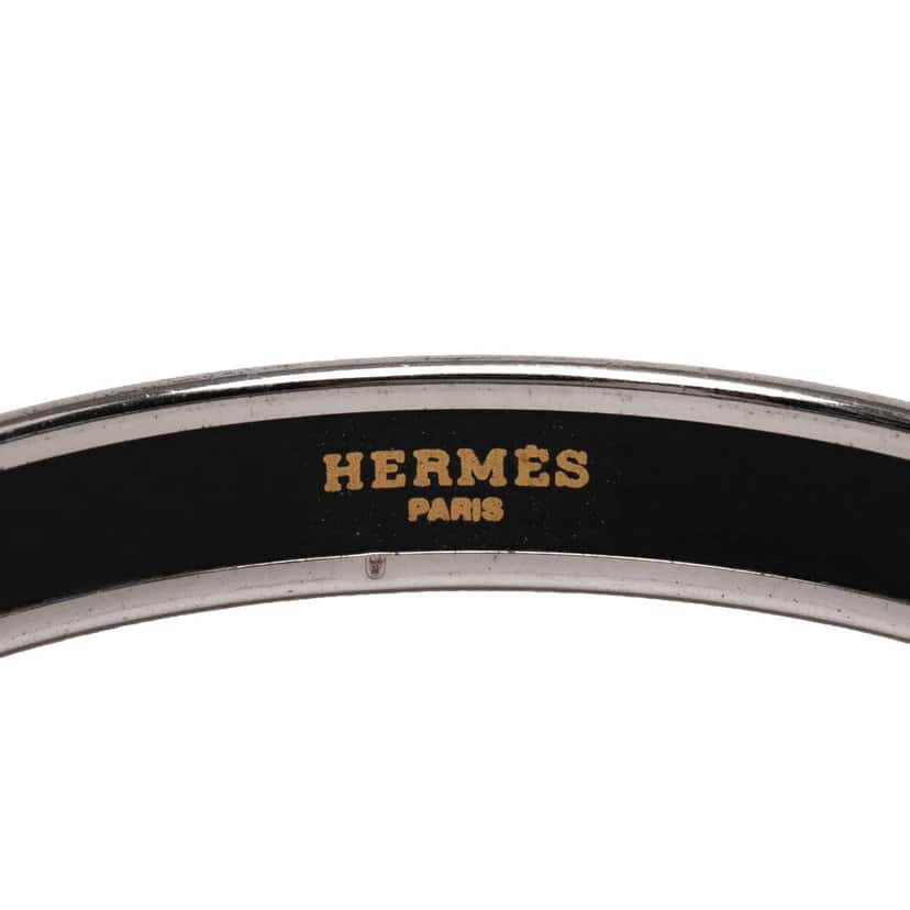 Hermès Narrow Dolphin Enamel Bangle 65 Blue Good condition - Model View