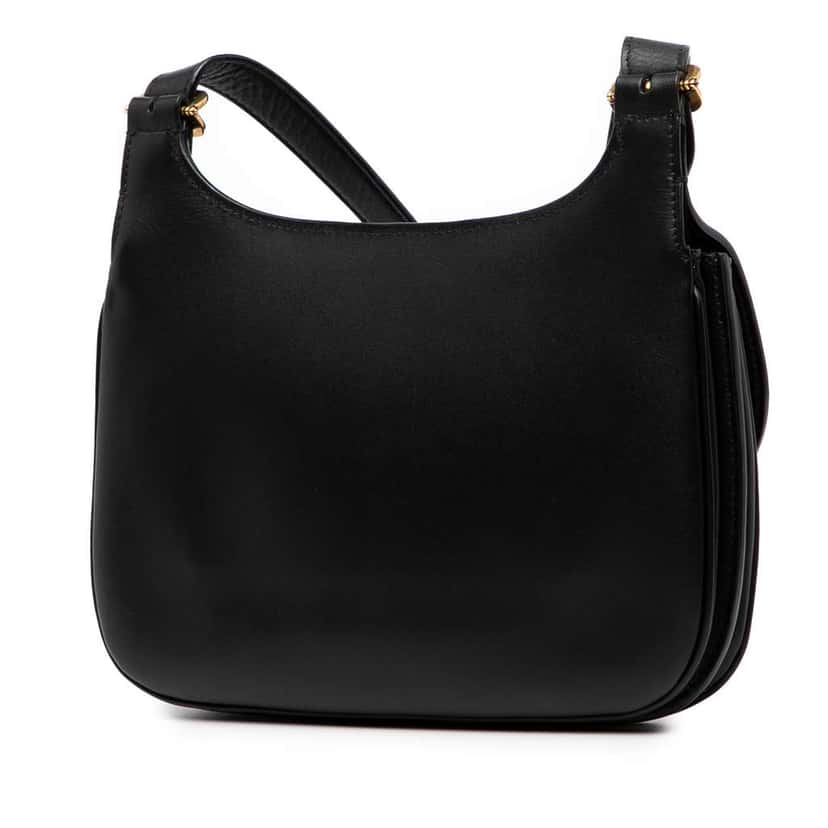 Saint Laurent Medium Smooth Calfskin Charlie Crossbody Black Leather Good condition - Back View