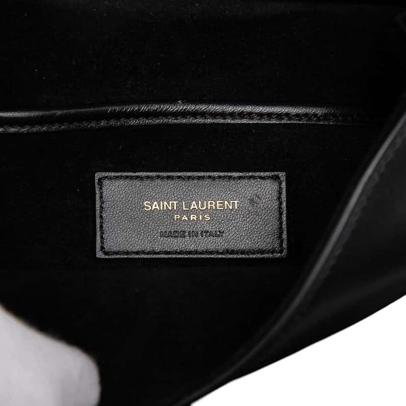 Saint Laurent Medium Smooth Calfskin Charlie Crossbody Black Leather Good condition - Box View