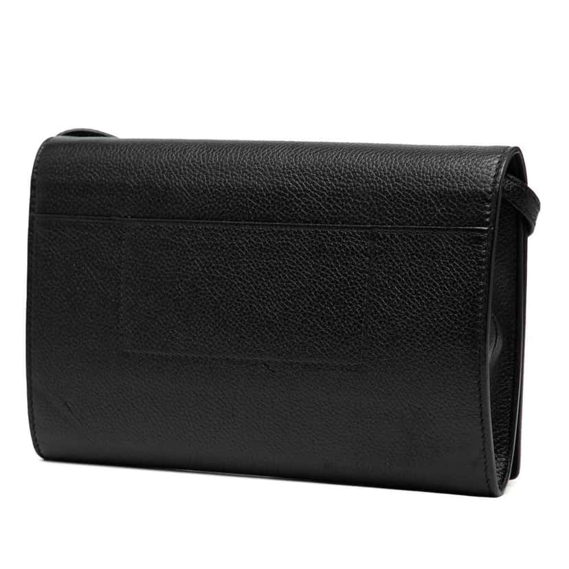 Balenciaga Small Leather Logo Flap Crossbody Black Leather Good condition - Back View
